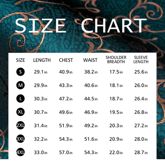 Barry.Wang Men’s Blue & Gold Long Sleeve Silk & Polyester Dress Shirt 4XL - Picture 10 of 11